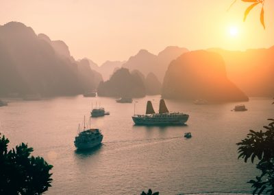 Halong Bay sunset, Vietnam